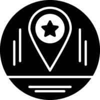 Map Marker Glyph Icon Design vector