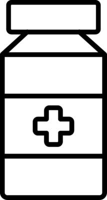 Pill Jar Line Icon Design