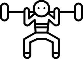 Workout Line Icon Design vector