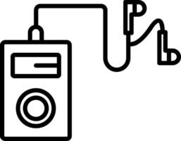 Mp3 Line Icon Design vector