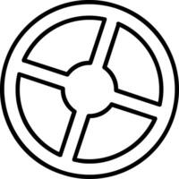 Steering Line Icon Design vector