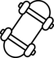 patineta línea icono diseño vector