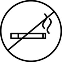 No de fumar línea icono diseño vector