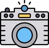 Photo Line Filled Icon vector