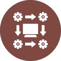 Workflow Glyph Multi Circle Icon vector