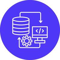 Data Storage Line Multi Circle Icon vector