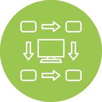 Workflow Line Multi Circle Icon vector