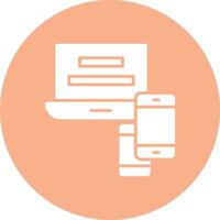 Responsive Website Glyph Multi Circle Icon vector