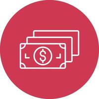Money Line Multi Circle Icon vector