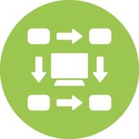 Workflow Glyph Multi Circle Icon vector