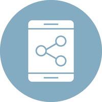 Sharing Glyph Multi Circle Icon vector