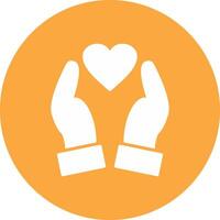 Loyalty Glyph Multi Circle Icon vector