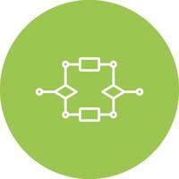 Algorithm Line Multi Circle Icon vector