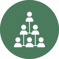 Hierarchical Structure Glyph Multi Circle Icon vector