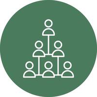 Hierarchical Structure Line Multi Circle Icon vector