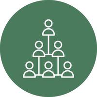 Hierarchical Structure Line Multi Circle Icon vector