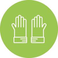 Glove Line Multi Circle Icon vector