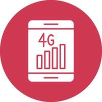 4g Glyph Multi Circle Icon vector