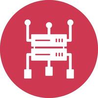 Data Structure Glyph Multi Circle Icon vector