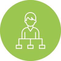 Hierarchy Line Multi Circle Icon vector