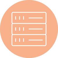 Database Line Multi Circle Icon vector