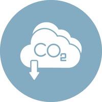 Co2 Glyph Multi Circle Icon vector