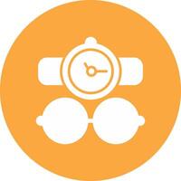 Men Accessories Glyph Multi Circle Icon vector