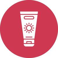 Sun Cream Glyph Multi Circle Icon vector