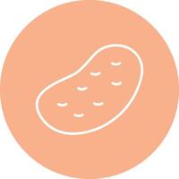 Potato Line Multi Circle Icon vector