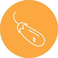 Eggplant Line Multi Circle Icon vector