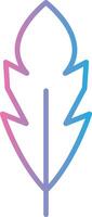 Feather Line Gradient Icon Design vector