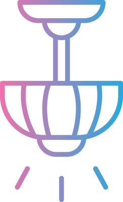 Lamp Line Gradient Icon Design
