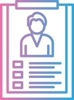 Employee Data Line Gradient Icon Design vector