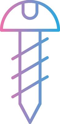 Screw Line Gradient Icon Design