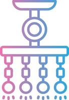 Lamp Line Gradient Icon Design vector