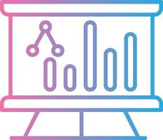 Seo Presentation Line Gradient Icon Design vector