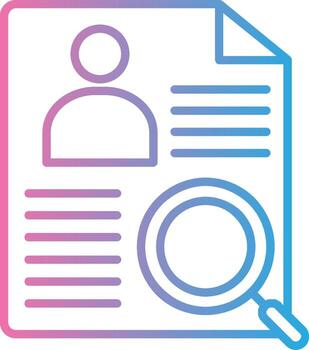 Worker Search Line Gradient Icon Design vector