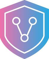 Connect Security Glyph Gradient Icon Design vector