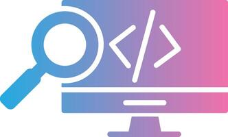 Web Development Glyph Gradient Icon Design vector