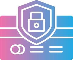 Credit Card Security Glyph Gradient Icon Design vector