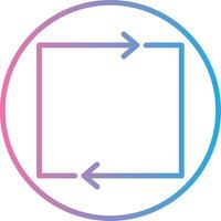 lazo línea degradado icono diseño vector