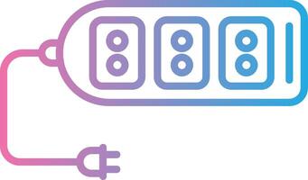 Extension Cable Line Gradient Icon Design vector