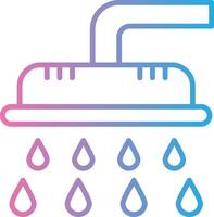 Shower Line Gradient Icon Design vector