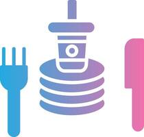 Tableware Glyph Gradient Icon Design vector