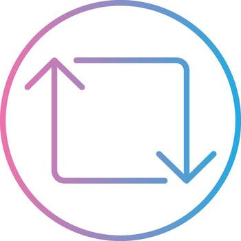 lazo línea degradado icono diseño vector