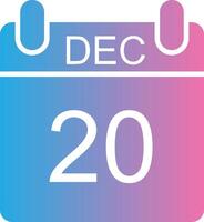 December Glyph Gradient Icon Design vector