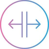 SPLIT Line Gradient Icon Design vector
