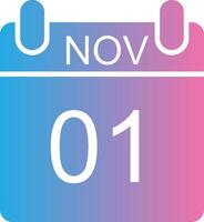 November Glyph Gradient Icon Design vector