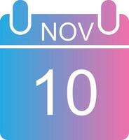 November Glyph Gradient Icon Design vector