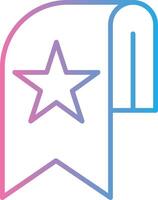 Bookmark Line Gradient Icon Design vector